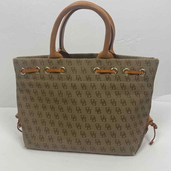 Vintage Dooney & Bourke Purse Tan Brown Made in USA Handle Bag - Picture 6 of 14